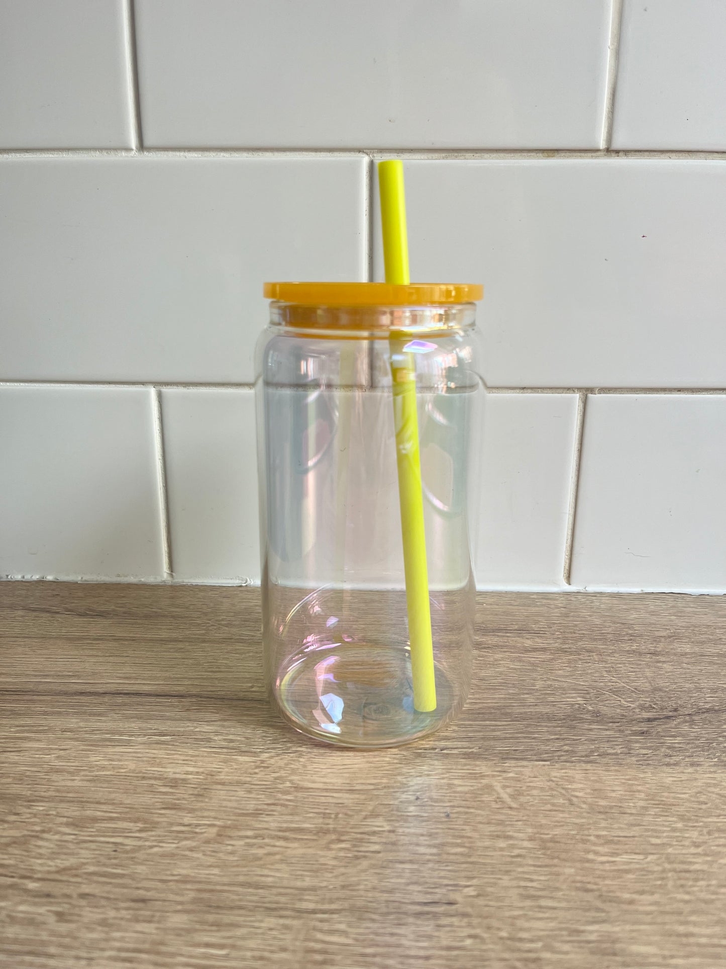 Shimmer clear glass cup | choose your own designs