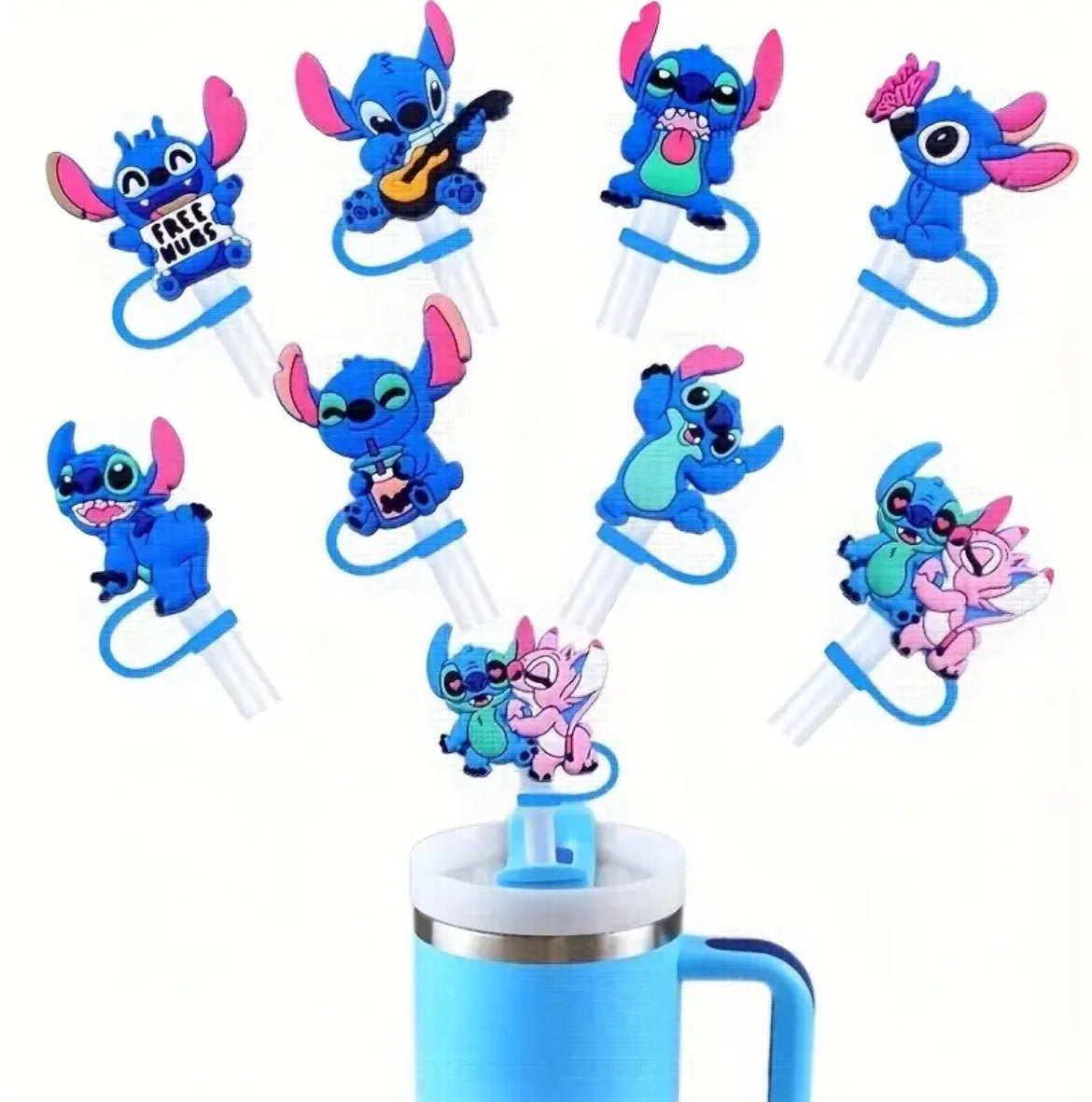 1pcs alien straw topper-random