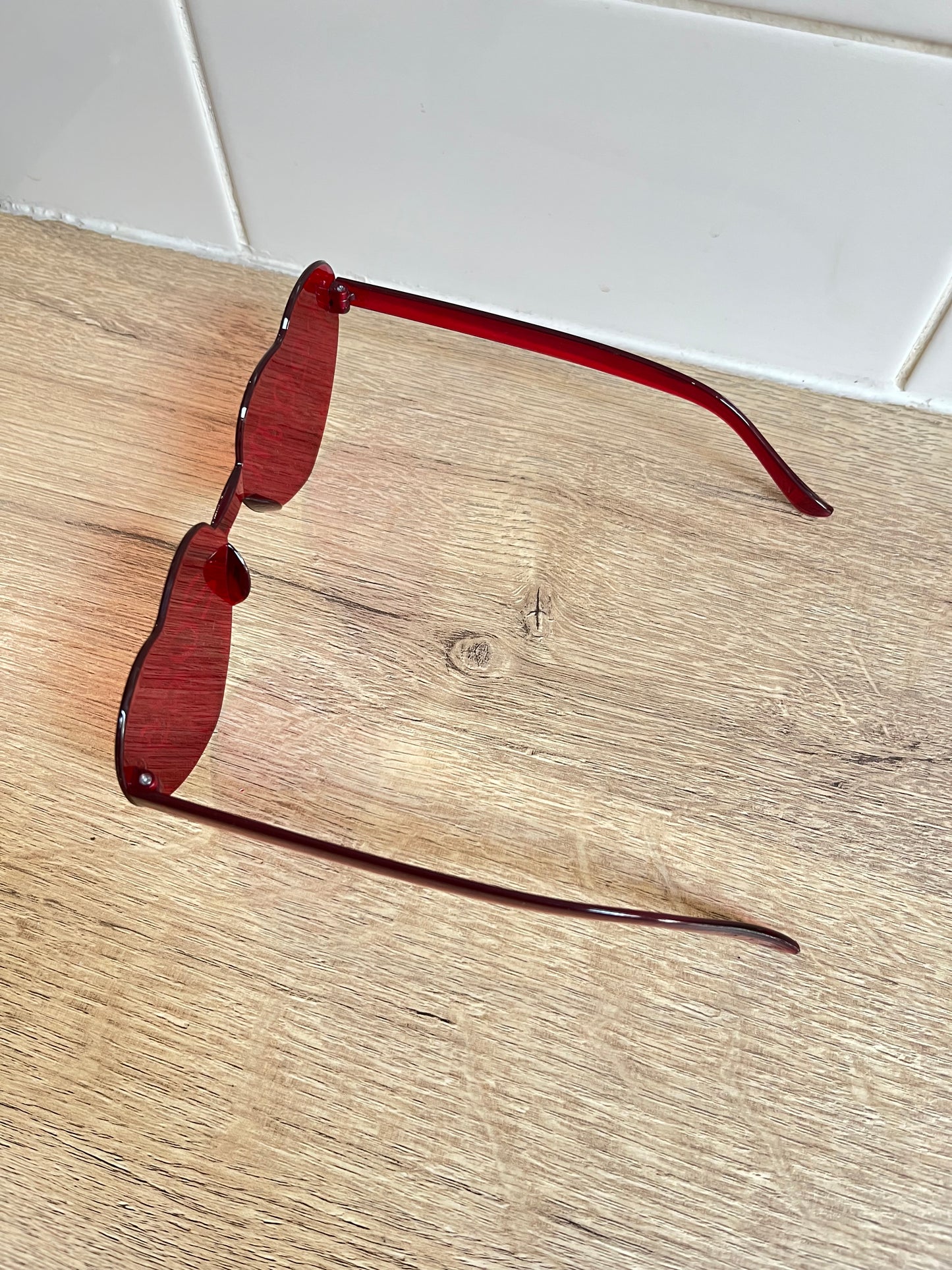 Prom 2025 red heart glasses