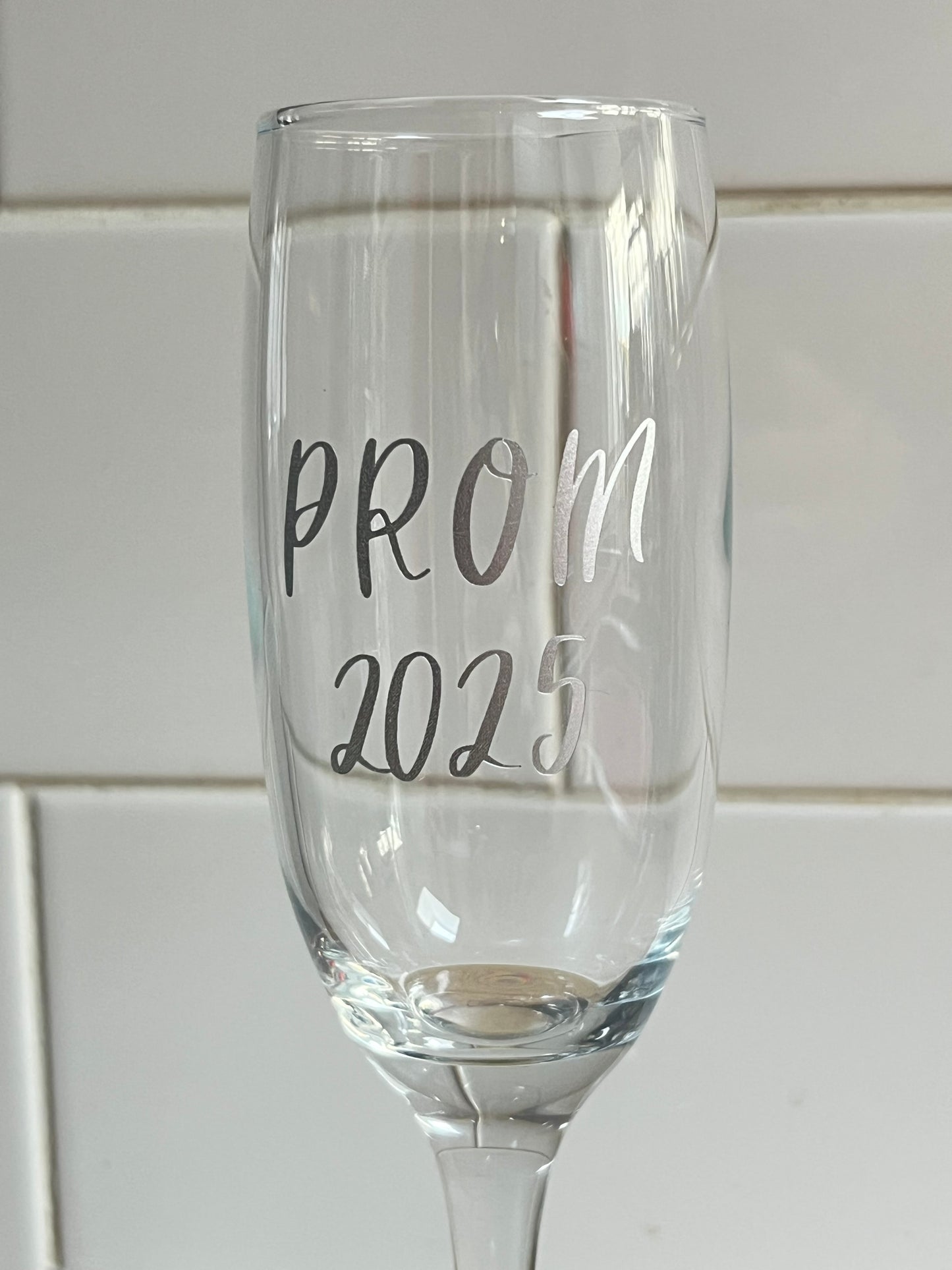 Prom 2025 champagne flute glass