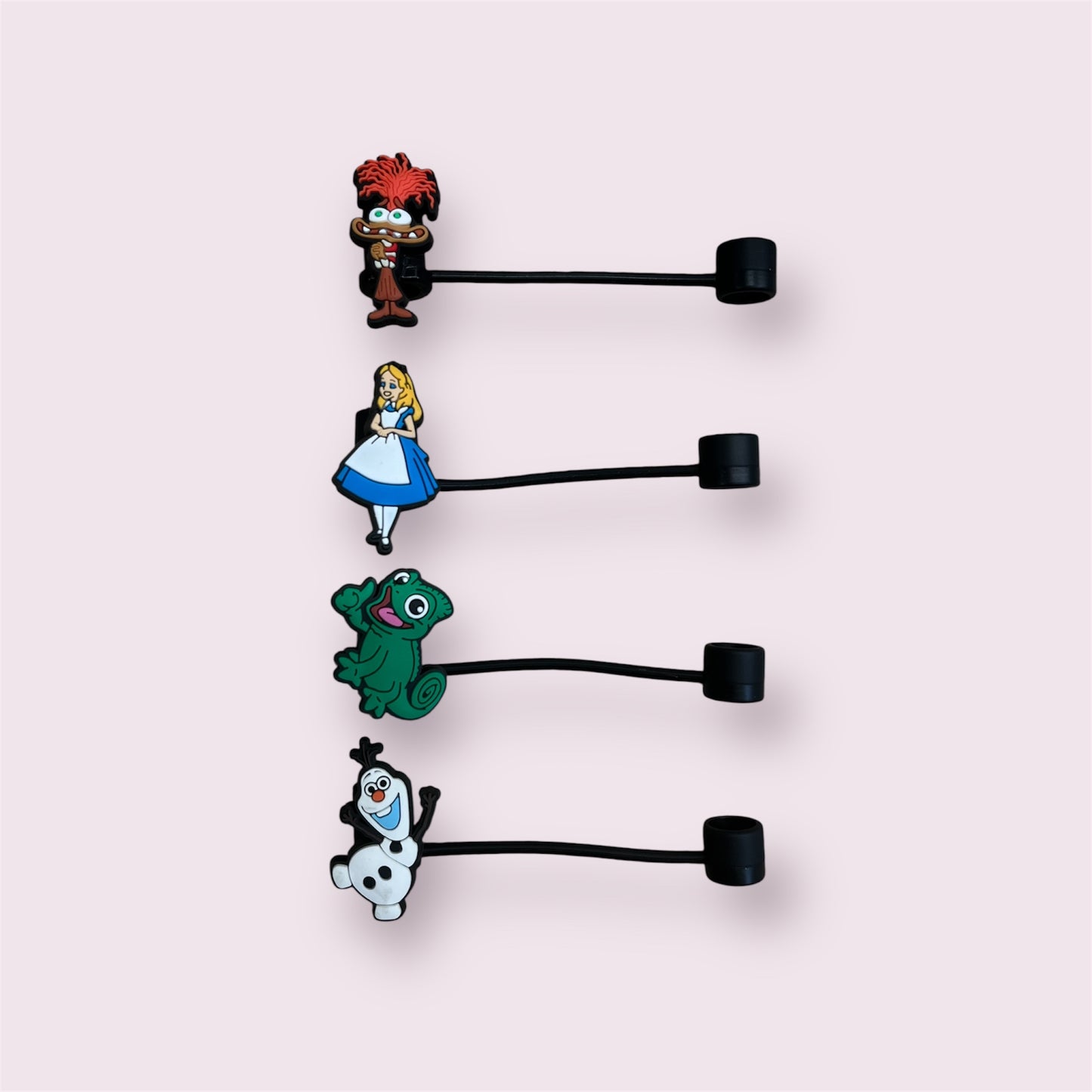 character straw toppers