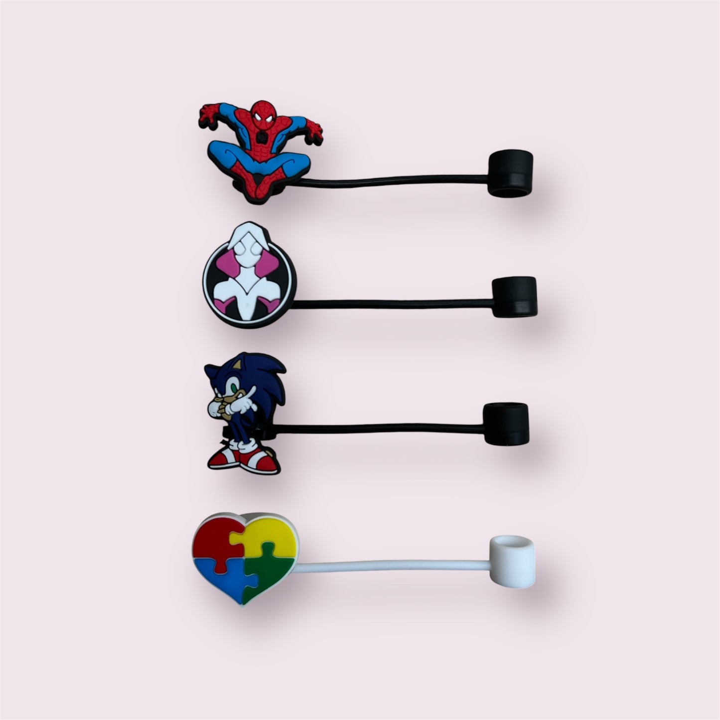 character straw toppers