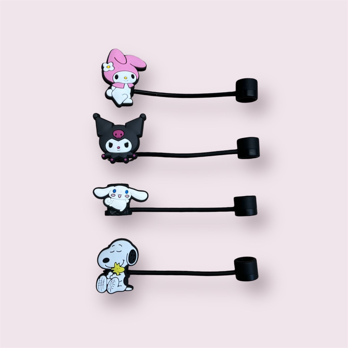 adorable character straw toppers
