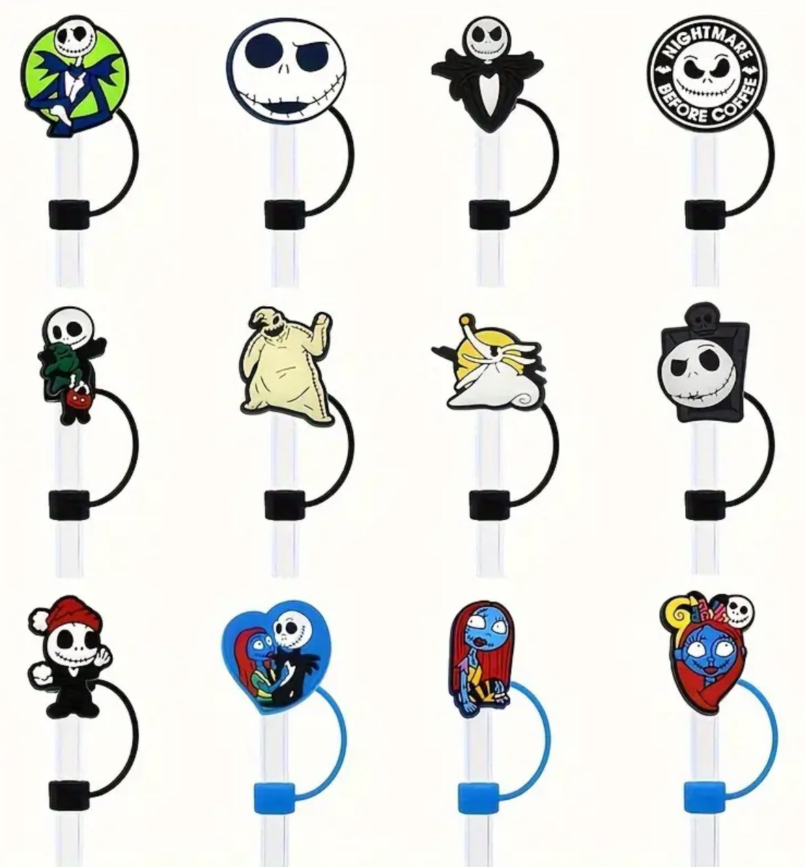 1pcs halloween straw topper-random