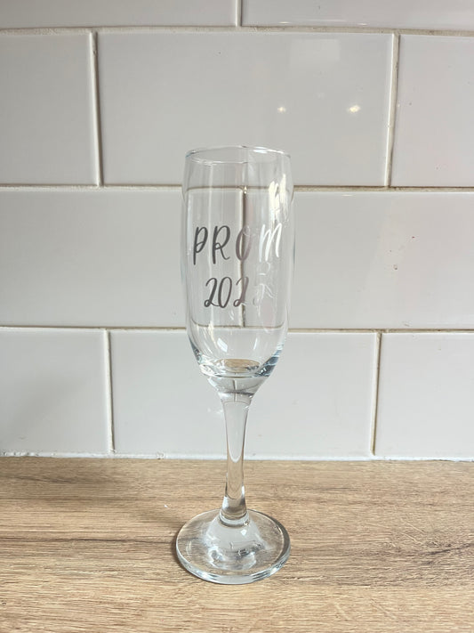 Prom 2025 champagne flute glass