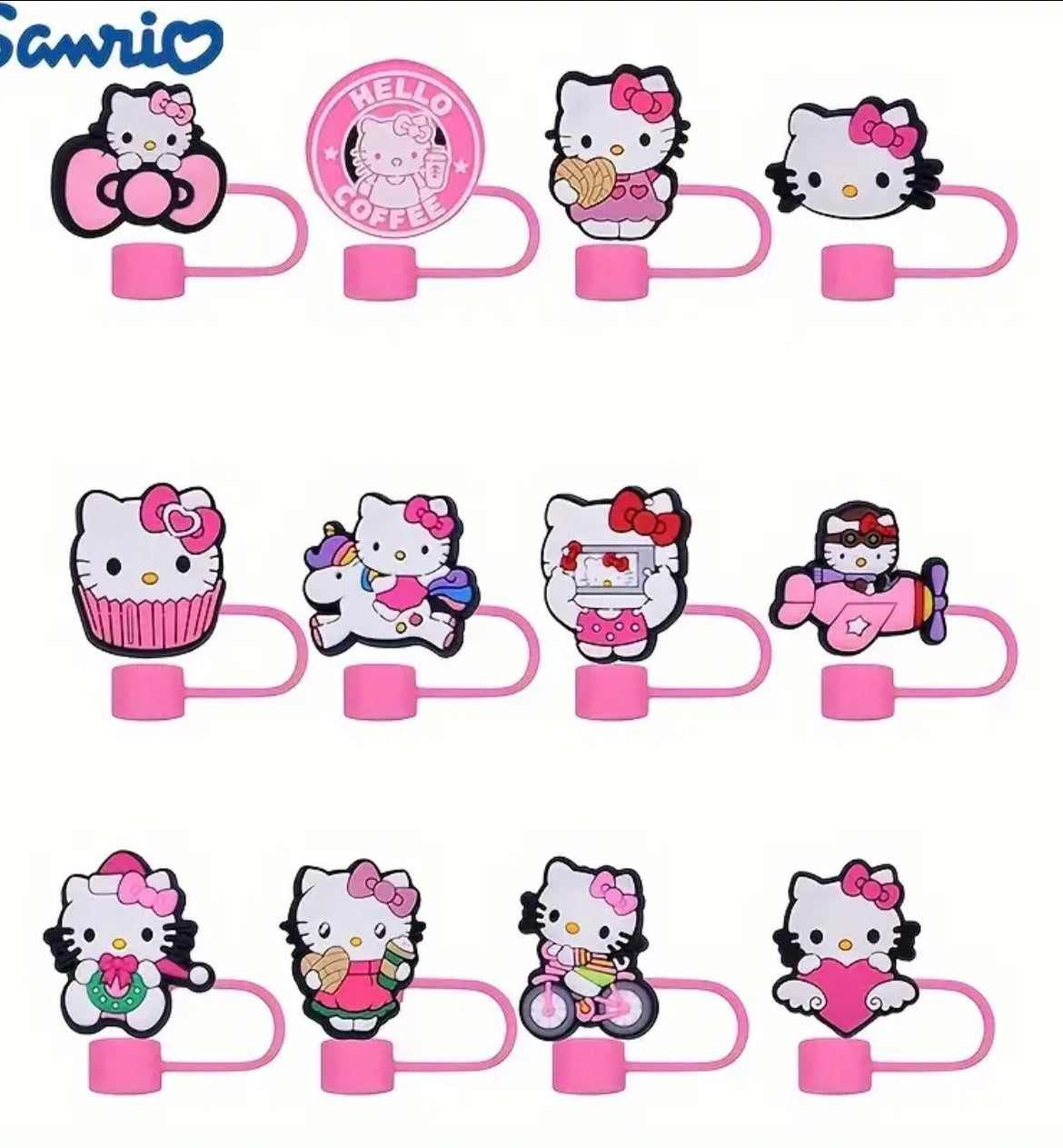 1pcs straw topper-random