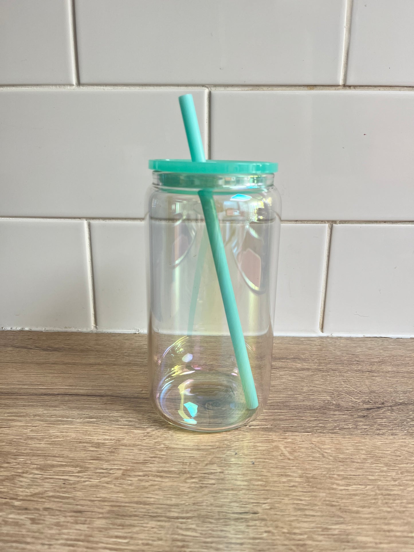 Shimmer clear glass cup | choose your own designs