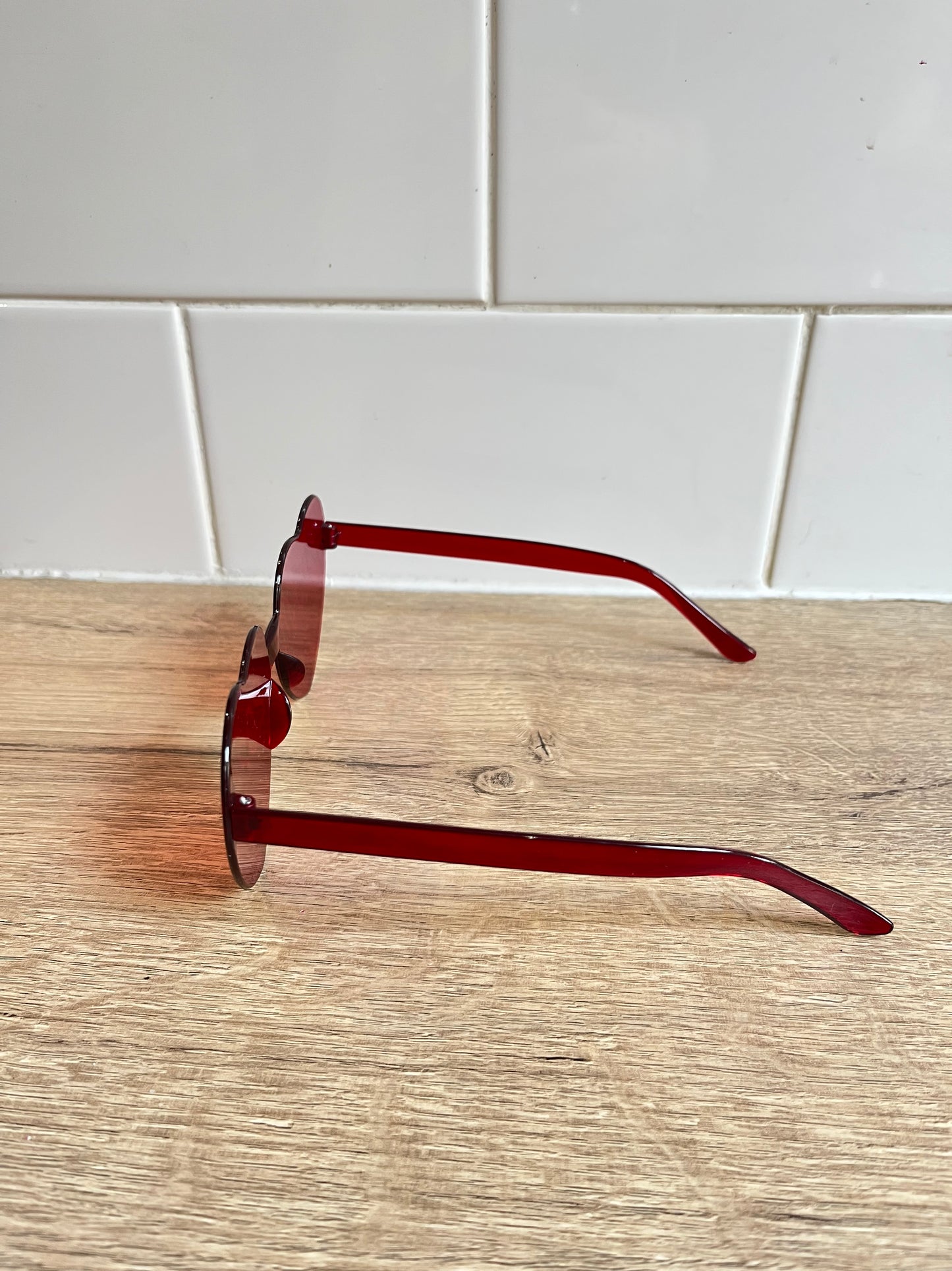 Prom 2025 red heart glasses