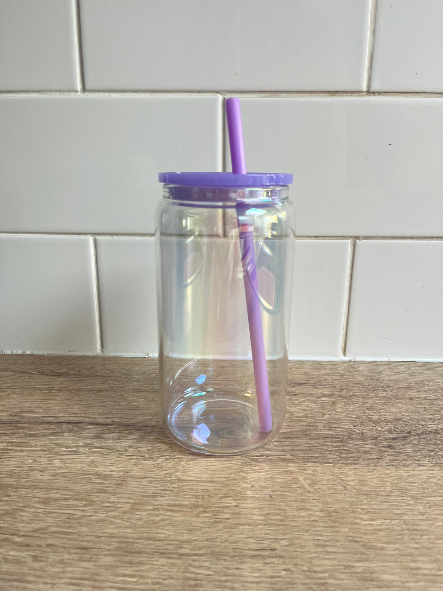 Shimmer clear glass cup | choose your own designs